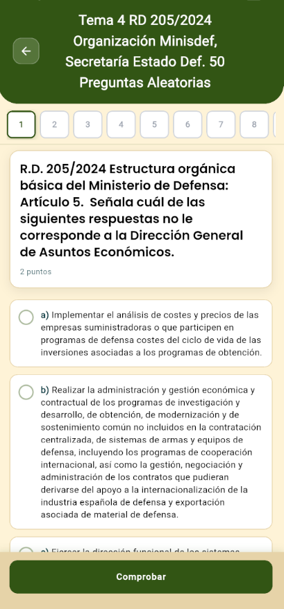 Tests de evaluación en GranaFas